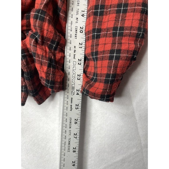 Urban Outfitters Heavy Hoodie Womens Medium Red Plaid Button Up Sweatshirt - Picture 7 of 12